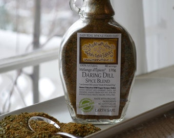 Daring Dill 9oz Eco Gourmet Artisan SpiceBlend Chef Seasoning Organic Herb Spice Pasta Sauce Mix Dressing Dip Mix Easy Real Whole Food Fast!