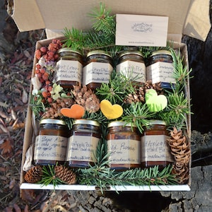 Foodie Gift Artisan Jam Gift Box Natural Fruit Preserves made with fresh fruit organic cane juice sugar & food forest botanicals 110mL 3.5oz image 4