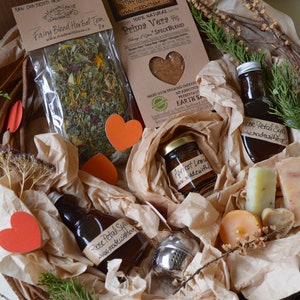 5 BUY MORE Fairy Love Eco Goodies Boxes Foodie Gift Box Gourmet Artisan Jam Herbal Tea Pesto Beeswax Candle Soap Natural Food Organic Gift image 6