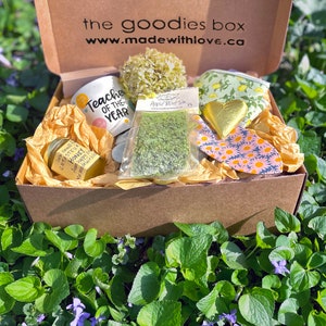 la boîte à cadeaux - boîte cadeau jardin écologique gants en cuir et coton bêche tasse émaillée pomme menthe à base de plantes ou thé chaï rooibos boule en métal miel