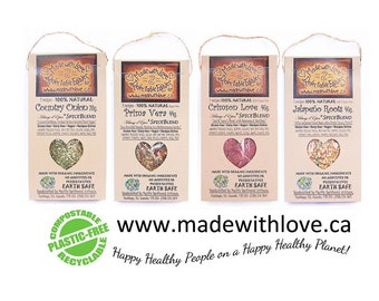 Four Artisan Spice Blends - Eco Green Edible Rainbow Gift - Organic Food Market - Kitchen Pantry Herb Spice - DIY Pasta Sauce Mix Dip Mix