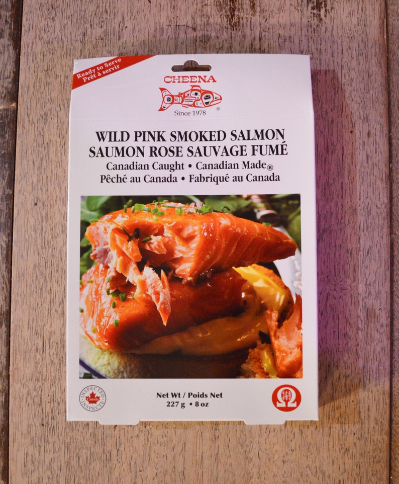 the goodies box Wild Salmon sustainably caught Pacific smoked salmon pristine waters of Haida Gwaii maple syrup wild indigenous tea & jam image 8