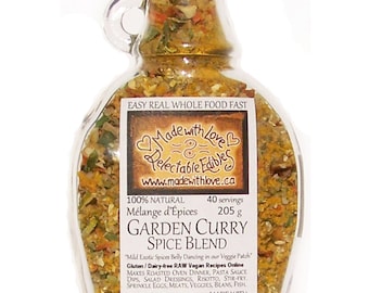 9 oz Garden Curry SpiceBlend | Artisan Hand-crafted | DIY Chef Seasoning | Organic Pasta Sauce Mix | Dressing Mix | Dip Mix | BBQ Grill Rub