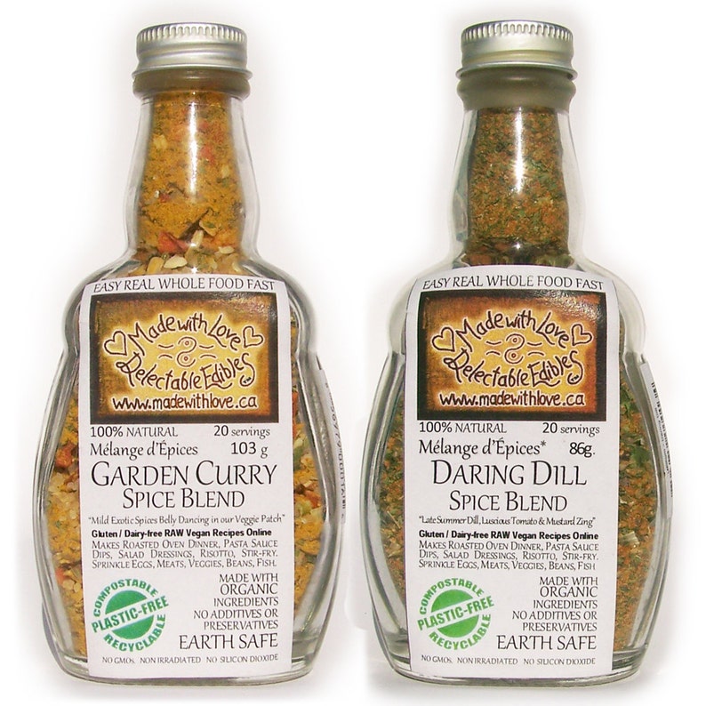 Pick 6 Medi-size Artisan Spice Blends Farmer's Market Signature Eco Gift Box Set Herbs & Spices Food Market DIY grill rub / dip mix image 5