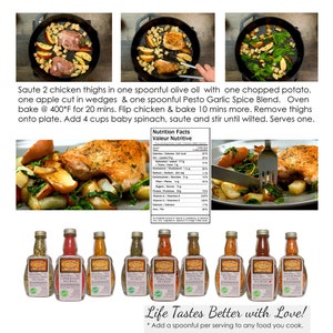 Pick 6 Medi-size Artisan Spice Blends Farmer's Market Signature Eco Gift Box Set Herbs & Spices Food Market DIY grill rub / dip mix image 3
