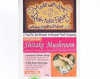 Outdoor Gift - Earthen Fire Shitake Mushroom Soup Mix Artisan Gourmet Dinner Mixes & DIY Soup Easy Real Whole Food Fast - Natural Cream Soup