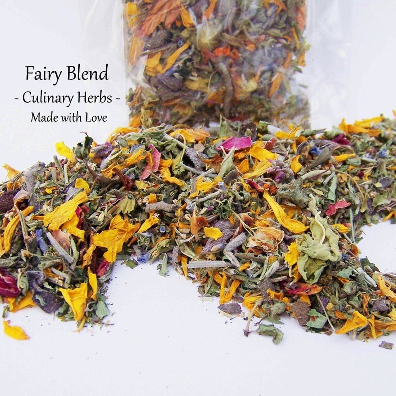 RAW Sun Dried Fairy Blend Culinary Herb & Flower Mix Edible Etsy