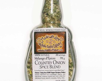 Country Onion 4.5oz Herbs & Spice Artisan Spice Blend - Poultry Seasoning Great BBQ Grill Rub - Organic Spices Dip Mix - Ranch Spice  - Food