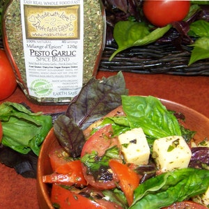 Pesto Garlic 9oz Eco Gourmet Artisan SpiceBlend Chef Seasoning Organic Easy Real Whole Food Fast Pasta Sauce Dressing Dip Mix BBQ Grill Rub image 2