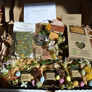 5 BUY MORE Fairy Love Eco Goodies Boxes Foodie Gift Box Gourmet Artisan Jam Herbal Tea Pesto Beeswax Candle Soap Natural Food Organic Gift image 3