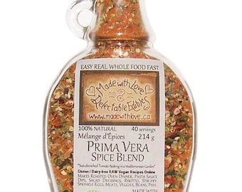 Prima Vera 9oz Eco Gourmet Artisan Sundried Tomato SpiceBlend Chef Seasoning Organic Easy Real Whole Food Fast! Pasta Sauce Dressing Dip Mix