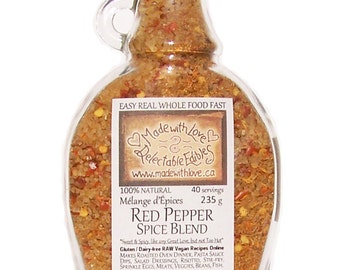 Red Pepper 9oz Eco Gourmet Artisan SpiceBlend Chef Seasoning Organic Grill Spice Pasta Sauce Mix Dressing Dip Mix Easy Real Whole Food Fast!