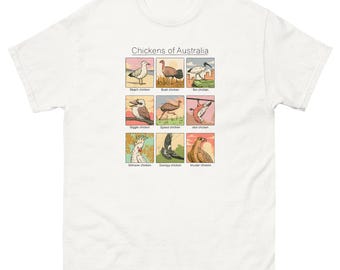Chickens Of Australia Shirt Funny Bin Bird Meme Tee Graphic Nature Joke Mens TSub