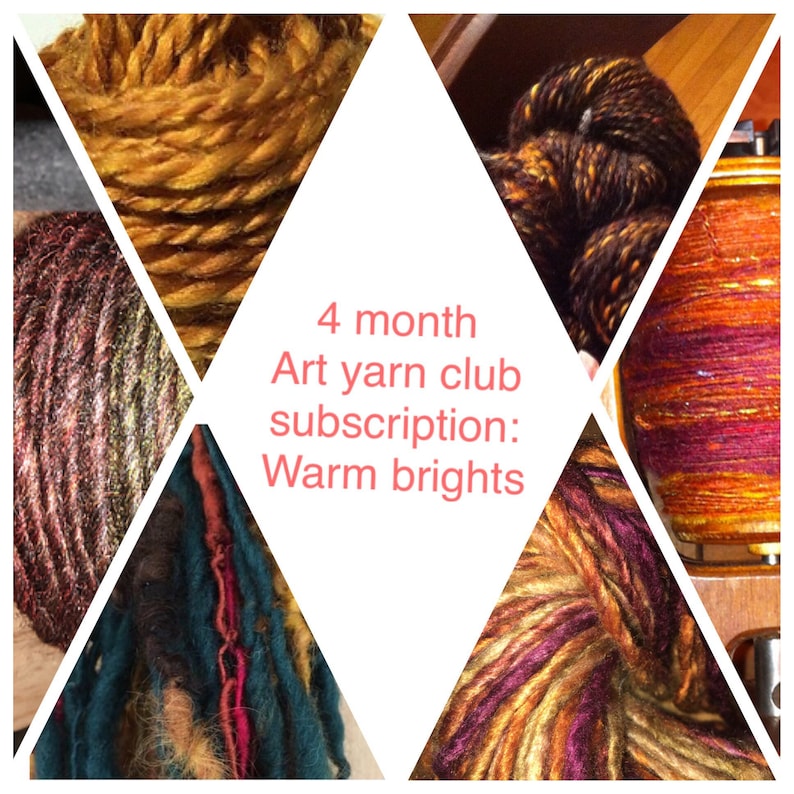 warm brights Art yarn of the month subscription