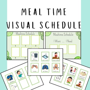 PDF Meal / Food Time Visual Schedule | Autism & Picky Eating Mealtime Support | Visual Communication