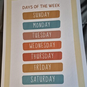 Bilingual Days of the Week Posters | English + French | Classroom Decor | Printable PDF