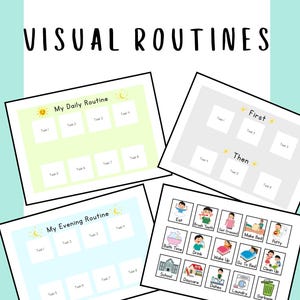 PDF Visual Routine for Kids | Daily Schedule & Speech Support| Autism, Non-Verbal Tools | Preschool, Homeschool