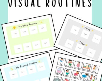 PDF Visual Routine for Kids | Daily Schedule & Speech Support| Autism, Non-Verbal Tools | Preschool, Homeschool
