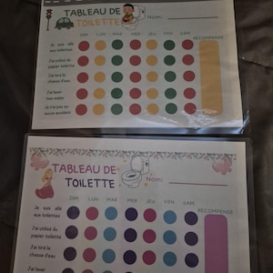 PDF French Potty Training Chart | Apprentissage au Toilette| Tableau Récompense Enfant |