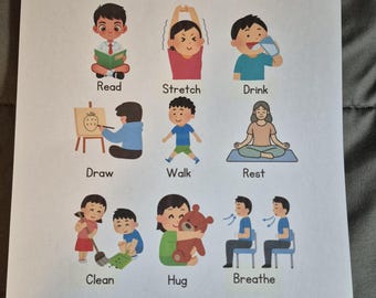 PDF Calm Down Corner Poster | Emotional Regulation | Feelings Chart | Kids Printable