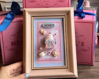 Wes Anderson Photo Frame | Grand Budapest Hotel Themed Gift | Cinematic Keepsake | Pink Aesthetic Desk Decor | Wall Decor｜Gift for her, kids