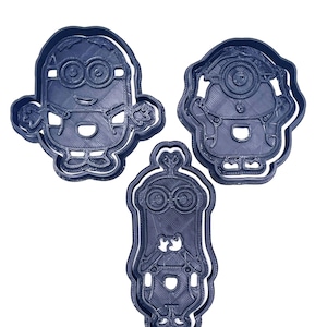 3D Printed Minion Cookie Cutters Set | Food Safe PLA | Durable & Detailed | Custom Minion Baking Tool | Free Shipping | Minions