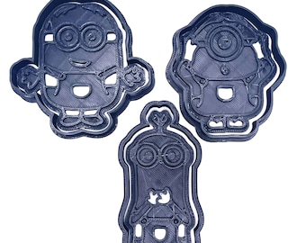 3D Printed Minion Cookie Cutters Set | Food Safe PLA | Durable & Detailed | Custom Minion Baking Tool | Free Shipping | Minions