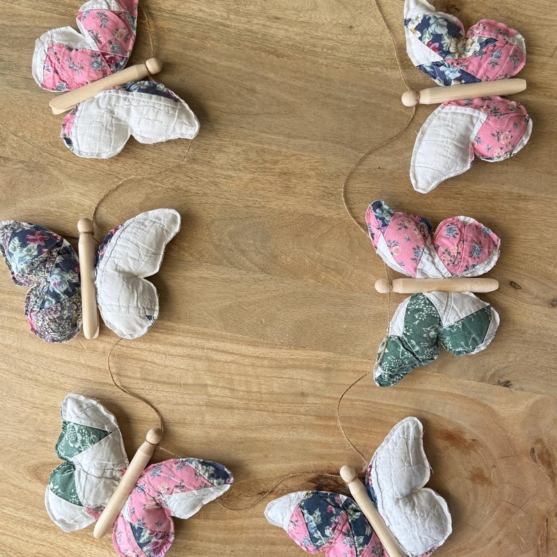 Quilt Butterfly Garland - Etsy