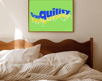 Tranquility Typography Art Print | Modern Graphic Design