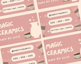 Boho Business Card Template | Editable Canva Design (Digital Download)