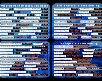 Windows Computer Mouse Pad – PC Use Cheat Sheet PDF (Digital Download)