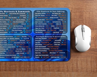 Windows Shortcuts Mouse Pad – Productivity Cheat Sheet