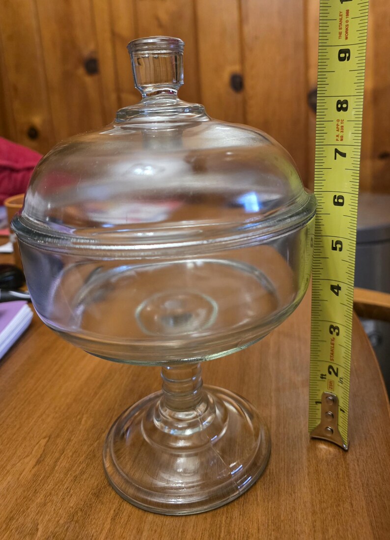 Vintage/antique Glass Compote, Also Known as a Lidded Pedestal Serving ...