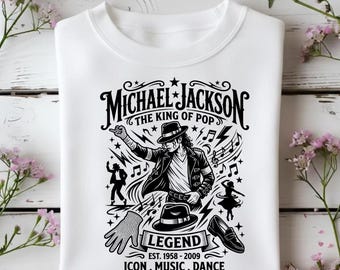 Michael Jackson | King of Pop Iconic Silhouette Graphic | Minimalist MJ Tribute Art | Pop Legend Digital PNG Download