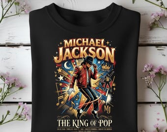 Michael Jackson | King of Pop Thriller Graphic | Legendary Dance & Music Tribute Art | MJ Vintage Pop Legend Digital PNG