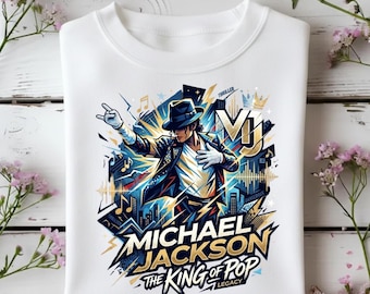 Michael Jackson | Thriller 1982 Single Graphic | Retro Zombie Dance Stage | King of Pop Legend Digital PNG Download