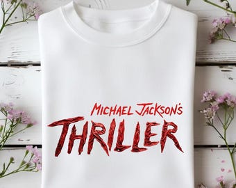 Michael Jackson | Thriller Iconic Logo Graphic Tee, Horror-Inspired Music Legend Tribute Shirt, Classic Pop Culture Apparel