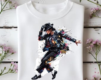 Michael Jackson | King of Pop Legend Forever | June 25, 2009 Anniversary Tribute | MJ Retro Portrait Art | Digital PNG Download