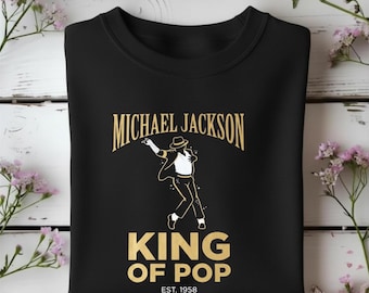 Michael Jackson | King of Pop Graphic Sweatshirt, Iconic Dance Pose Est. 1958 Apparel, Retro Music Legend Gift, Unisex Design