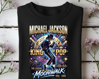 Michael Jackson | Moonwalk Legend | King of Pop Tribute | 1958-2009 Memorial Graphic Digital PNG