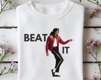Michael Jackson | "Beat It" Iconic Music Video Graphic Tee, Classic Dance Pose Tribute Shirt, Music Legend Fan Apparel