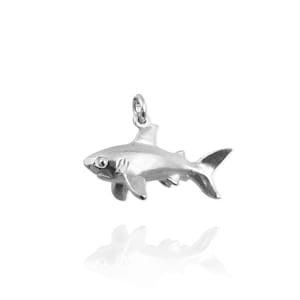 Handmade Shark Charm: Recycled Sterling Silver or Gold Ocean Lover Gift