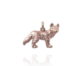 Handmade Fox Pendant: Recycled Sterling Silver or Gold Fox Charm