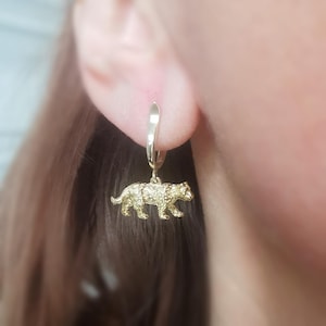 Jaguar Earrings, Jaguar Creoles, Leopard Earrings, Big Cat Jewelry, Safari Jewellery