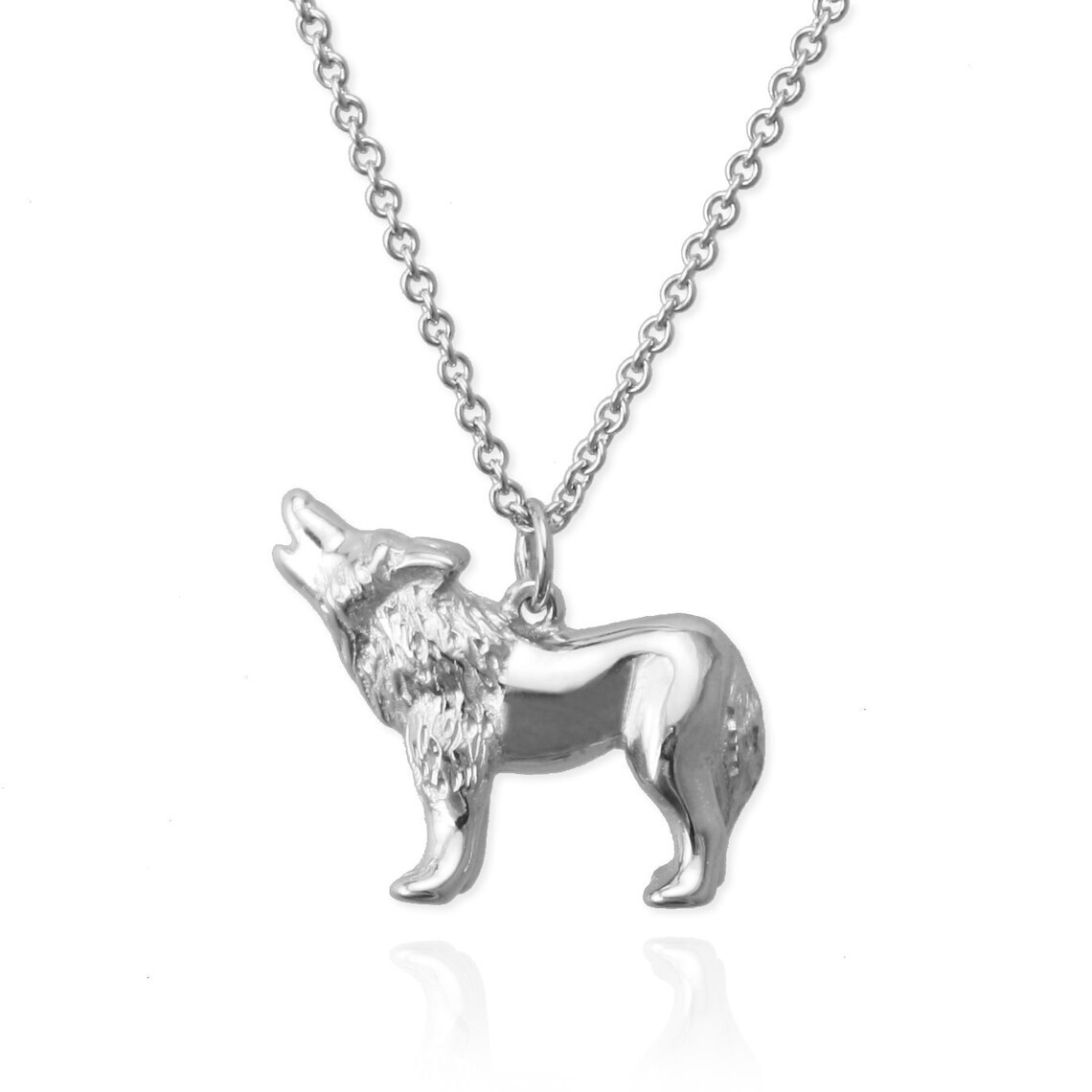 Wolf Necklace Silver Wolf Charm Gold Wolf Pendant Wolf Etsy