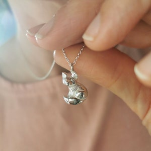 Fox Cub Necklace, Fox Pendant, Handmade Fox Gift, Foxy Necklace, Sterling Silver