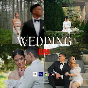 70 Wedding LUTs for Video Editing | Cinematic, Romantic, Natural and Soft Tones | Cube Files for DaVinci, Premiere, Final Cut Pro, CapCut