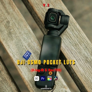 DJI D-Log-M LUTs for Osmo Pocket V.2 | Cinematic Color Grading LUT Pack (D-Log-M & Rec709) | Professional DJI LUTs