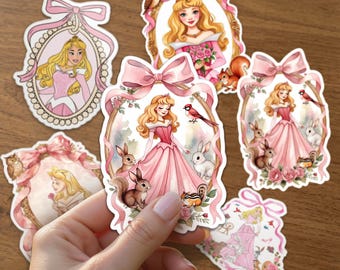Aurora Princess Sticker Sleeping Beauty Stickers Waterproof Vinyl Sticker for Laptop Water Bottle Choose Your Design Cute Disney Fan Gift