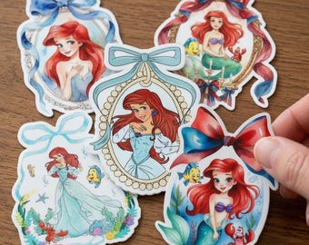 Ariel Mermaid Sticker The Little Mermaid Stickers Waterproof Vinyl Sticker Laptop Water Bottle Choose Your Design Disney Fan Gift